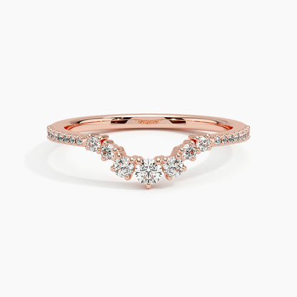 Tamamlayıcı Yüzük 0.50 Karat Yuvarlak Kesim Laboratuvar Pırlanta Yüzük 18K - Bold Diamonds
