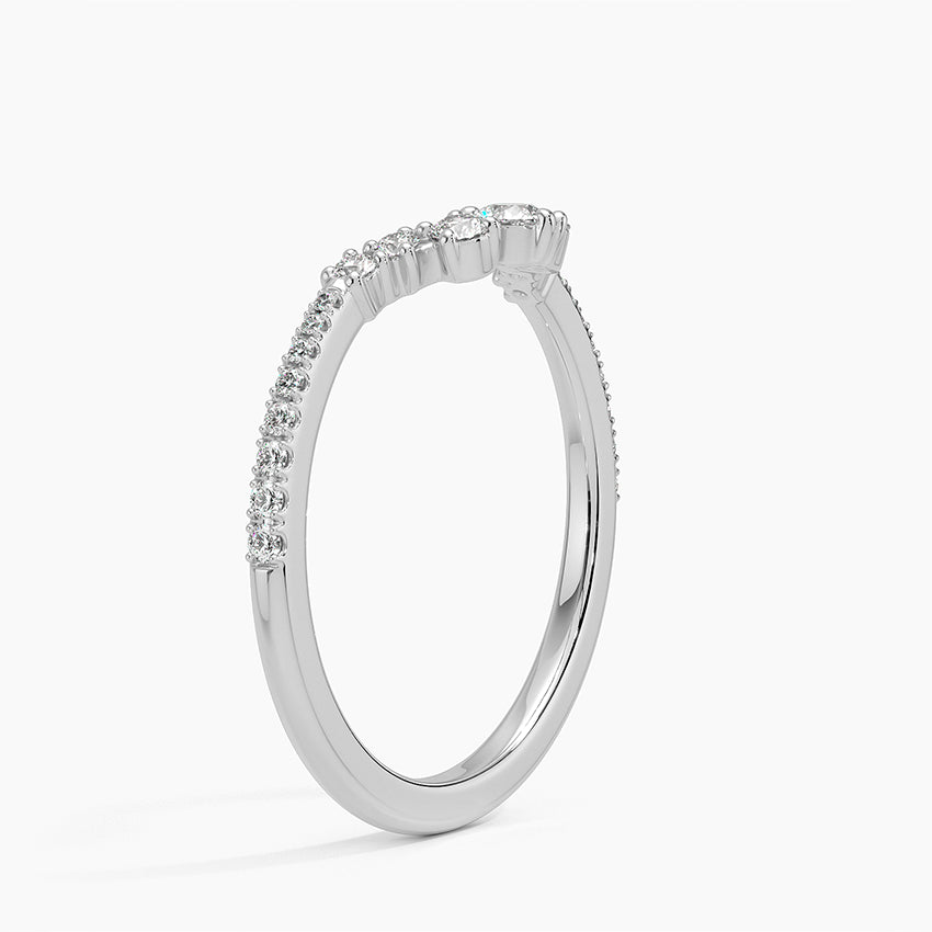 Tamamlayıcı Yüzük 0.50 Karat Yuvarlak Kesim Laboratuvar Pırlanta Yüzük 18K - Bold Diamonds