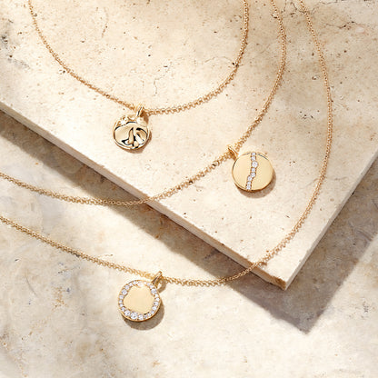 Pırlanta Yolu Model 0.50 karat Yuvarlak Kesim Laboratuvar Pırlanta Kolye 18K - Bold Diamonds