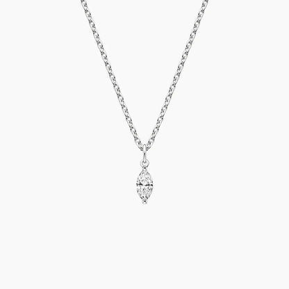 Markiz Kesim 0.50 karat Laboratuvar Pırlanta Kolye 18K - Bold Diamonds