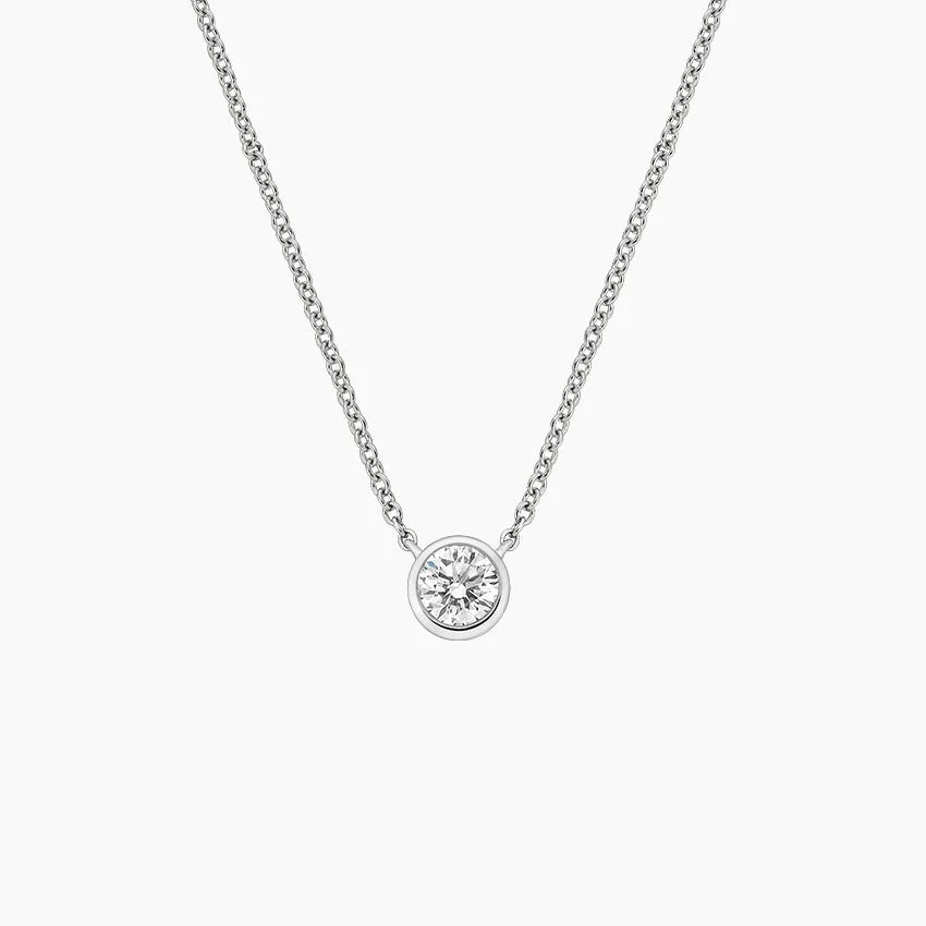 Yuvarlak Kesim Model 0.50 karat Laboratuvar Pırlanta Kolye 18K - Bold Diamonds