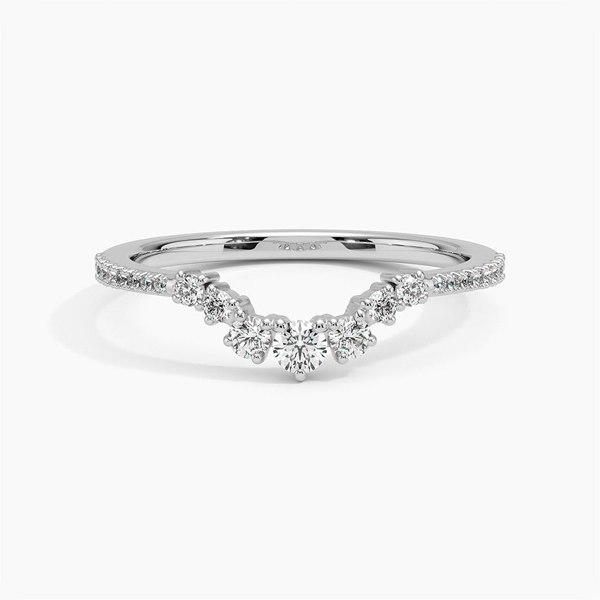 Tamamlayıcı Yüzük 0.50 Karat Yuvarlak Kesim Laboratuvar Pırlanta Yüzük 18K - Bold Diamonds