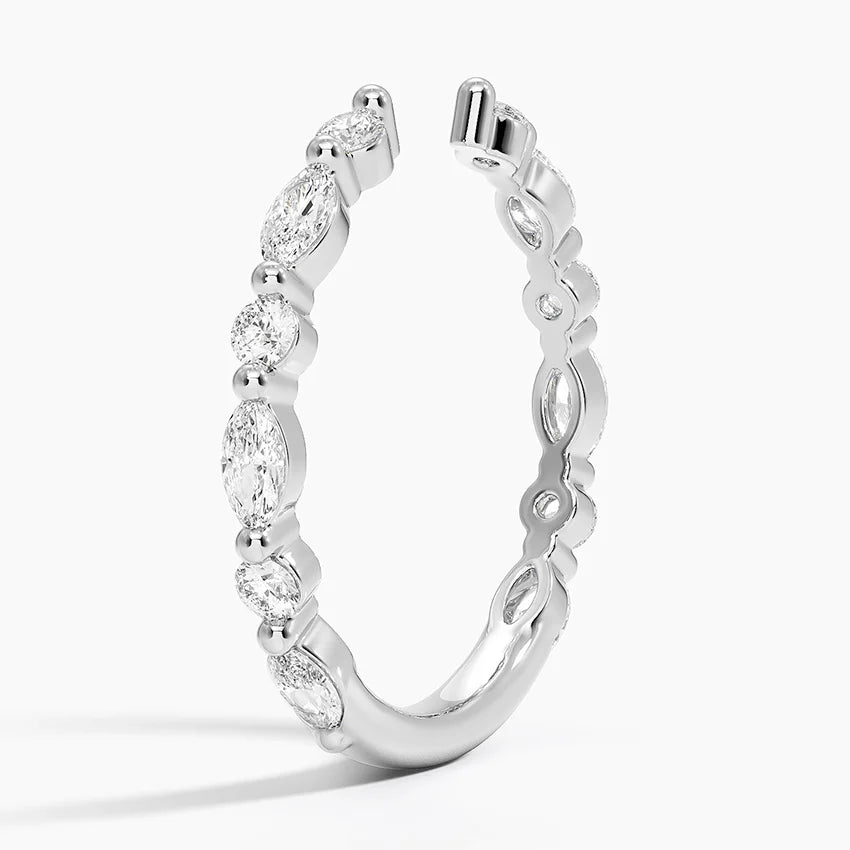 Tamamlayıcı Yüzük 0.50 Karat Yuvarlak Kesim Laboratuvar Pırlanta Yüzük 18K - Bold Diamonds