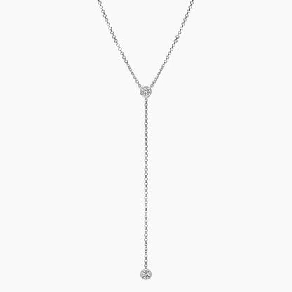 İkili Işıltı Model 0.50 karat Damla Kesim Laboratuvar Pırlanta Kolye 18K - Bold Diamonds