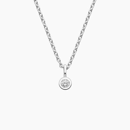 Çiy Damlası Model 0.50 karat Yuvarlak Kesim Laboratuvar Pırlanta Kolye 18K - Bold Diamonds