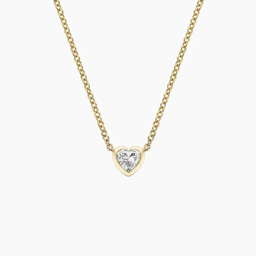 Kalp Kesim Model 0.50 karat Laboratuvar Pırlanta Kolye 18K - Bold Diamonds