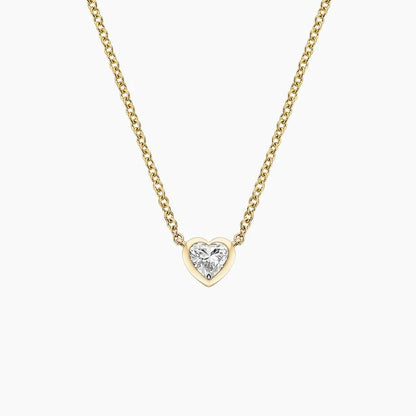 Kalp Kesim Model 0.50 karat Laboratuvar Pırlanta Kolye 18K - Bold Diamonds
