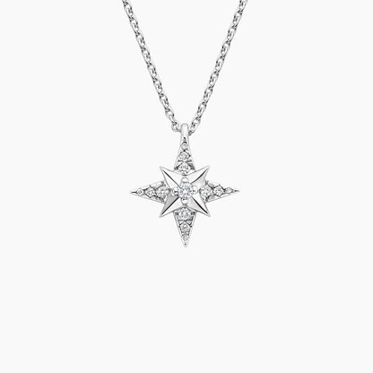 Lüks Kutup Yıldızı Model 0.50 karat Yuvarlak Kesim Laboratuvar Pırlanta Kolye 18K - Bold Diamonds