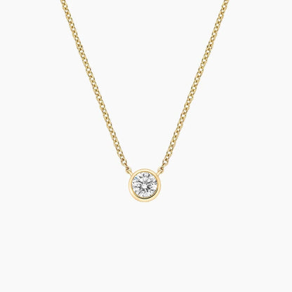 Yuvarlak Kesim Model 0.50 karat Laboratuvar Pırlanta Kolye 18K - Bold Diamonds