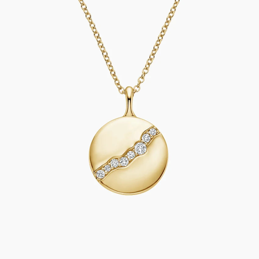 Pırlanta Yolu Model 0.50 karat Yuvarlak Kesim Laboratuvar Pırlanta Kolye 18K - Bold Diamonds