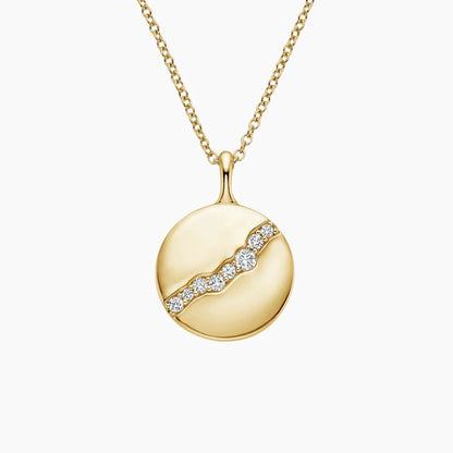 Pırlanta Yolu Model 0.50 karat Yuvarlak Kesim Laboratuvar Pırlanta Kolye 18K - Bold Diamonds