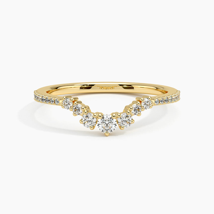 Tamamlayıcı Yüzük 0.50 Karat Yuvarlak Kesim Laboratuvar Pırlanta Yüzük 18K - Bold Diamonds