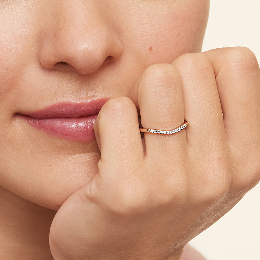 Tamamlayıcı 0,25 Karat Yuvarlak Kesim Laboratuvar Pırlanta Yüzük 18K - Bold Diamonds