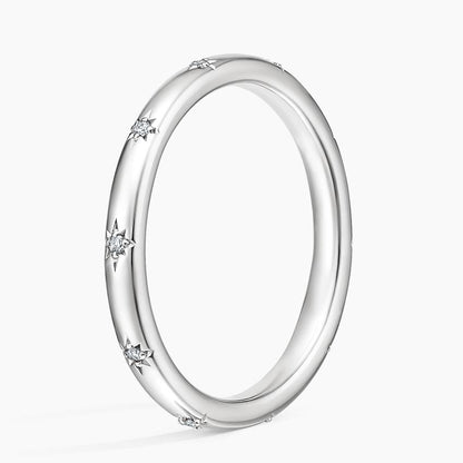 Alyans 0,10 Karat Yuvarlak Kesim Laboratuvar Pırlanta Yüzük 18K - Bold Diamonds