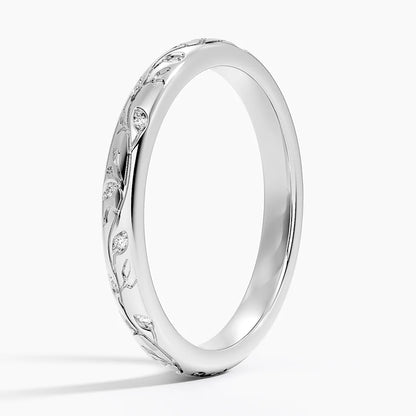 Alyans 0.10 Karat Yuvarlak Kesim Laboratuvar Pırlanta Yüzük 18K - Bold Diamonds