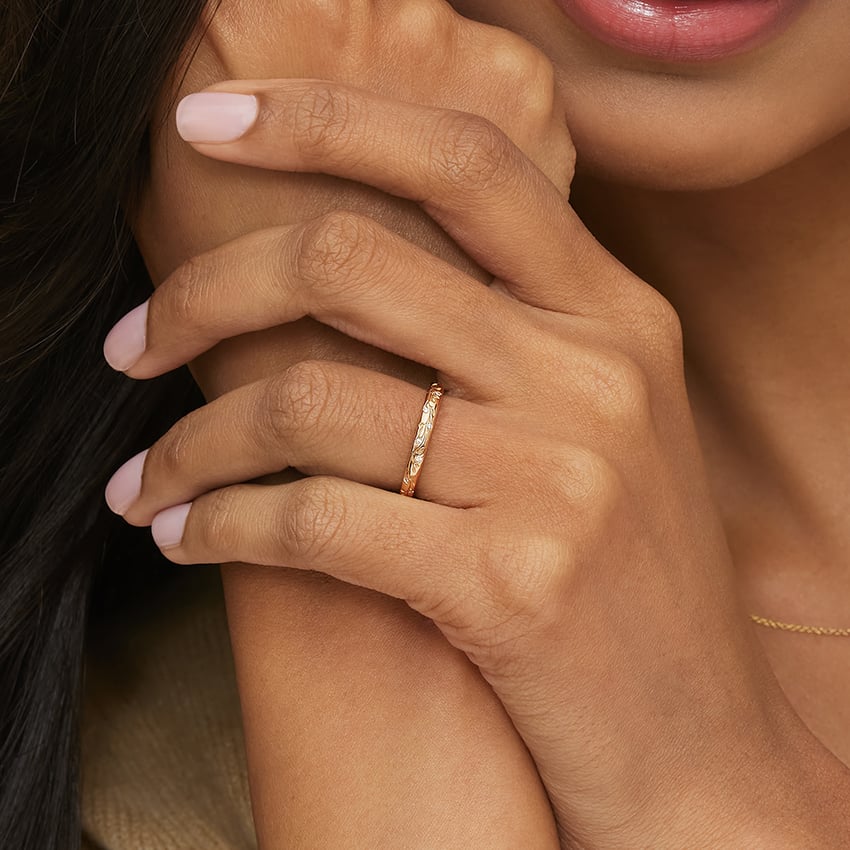 Alyans 0.10 Karat Yuvarlak Kesim Laboratuvar Pırlanta Yüzük 18K - Bold Diamonds