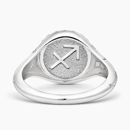 Yay Burcu Tasarım 0.10 Karat Yuvarlak Kesim Laboratuvar Pırlanta Yüzük 18K - Bold Diamonds