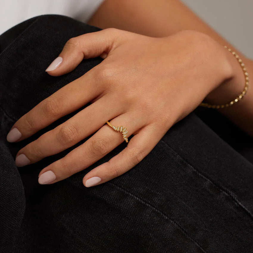Özel Tasarım 0,10 Karat Yuvarlak Kesim Laboratuvar Pırlanta Yüzük 18K - Bold Diamonds