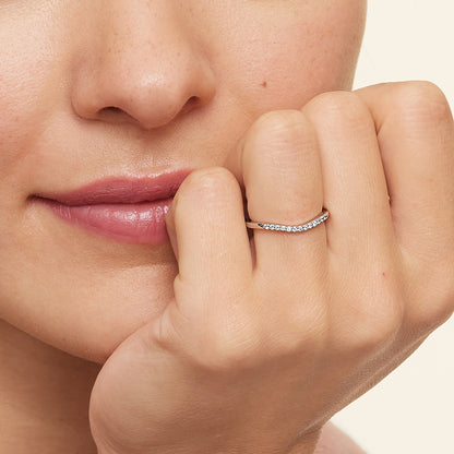 Tamamlayıcı 0,25 Karat Yuvarlak Kesim Laboratuvar Pırlanta Yüzük 18K - Bold Diamonds