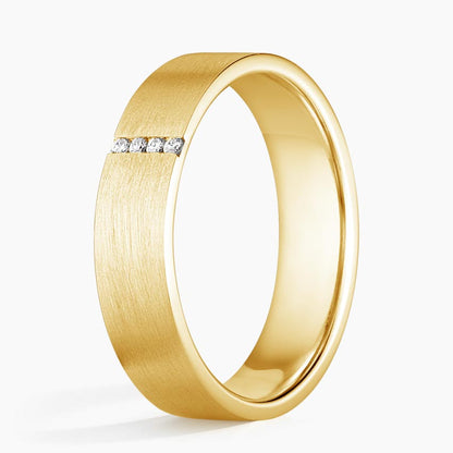Alyans 0,10 Karat Yuvarlak Kesim Laboratuvar Pırlanta Yüzük 18K - Bold Diamonds