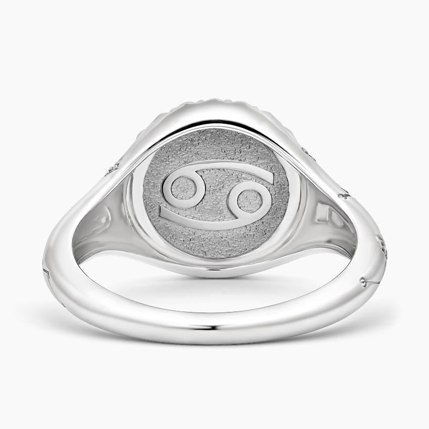 Yengeç Burcu Tasarım 0.10 Karat Yuvarlak Kesim Laboratuvar Pırlanta Yüzük 18K - Bold Diamonds