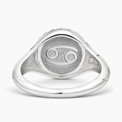 Yengeç Burcu Tasarım 0.10 Karat Yuvarlak Kesim Laboratuvar Pırlanta Yüzük 18K - Bold Diamonds