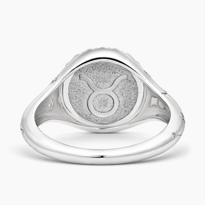 Boğa Burcu Tasarım 0.10 Karat Yuvarlak Kesim Laboratuvar Pırlanta Yüzük 18K - Bold Diamonds