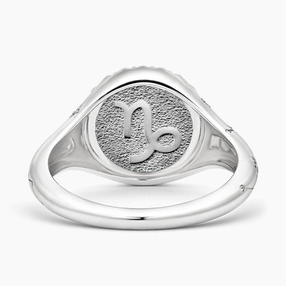 Oğlak Burcu Tasarım 0.10 Karat Yuvarlak Kesim Laboratuvar Pırlanta Yüzük 18K - Bold Diamonds