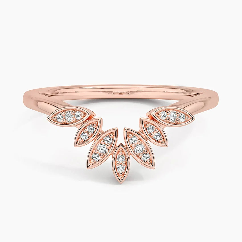 Özel Tasarım 0,10 Karat Yuvarlak Kesim Laboratuvar Pırlanta Yüzük 18K - Bold Diamonds