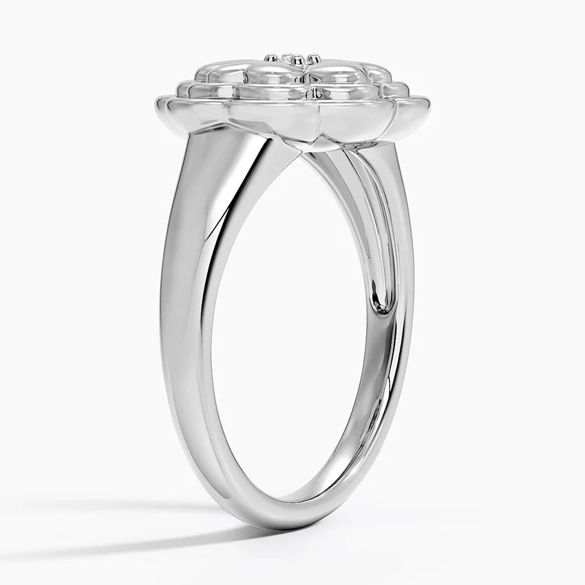 Özel Tasarım 0,10 Karat Yuvarlak Kesim Laboratuvar Pırlanta Yüzük 18K - Bold Diamonds