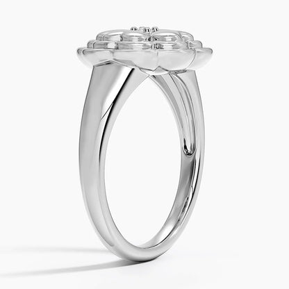 Özel Tasarım 0,10 Karat Yuvarlak Kesim Laboratuvar Pırlanta Yüzük 18K - Bold Diamonds