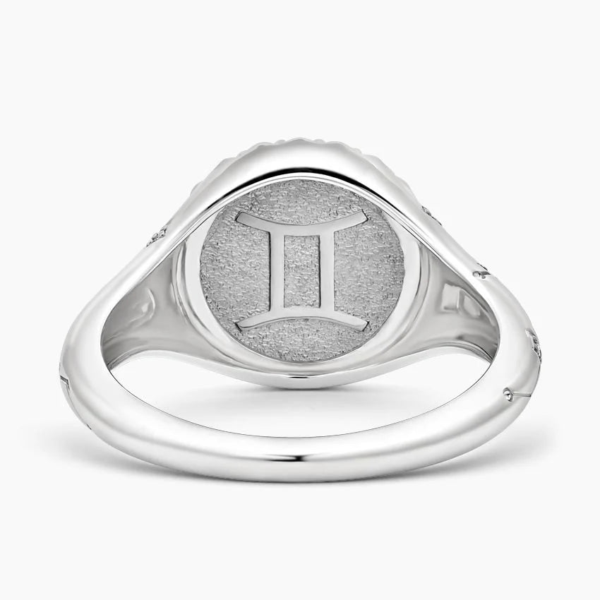 İkizler Burcu Tasarım 0.10 Karat Yuvarlak Kesim Laboratuvar Pırlanta Yüzük 18K - Bold Diamonds