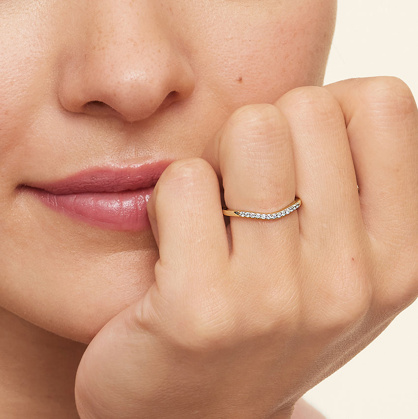 Tamamlayıcı 0,25 Karat Yuvarlak Kesim Laboratuvar Pırlanta Yüzük 18K - Bold Diamonds