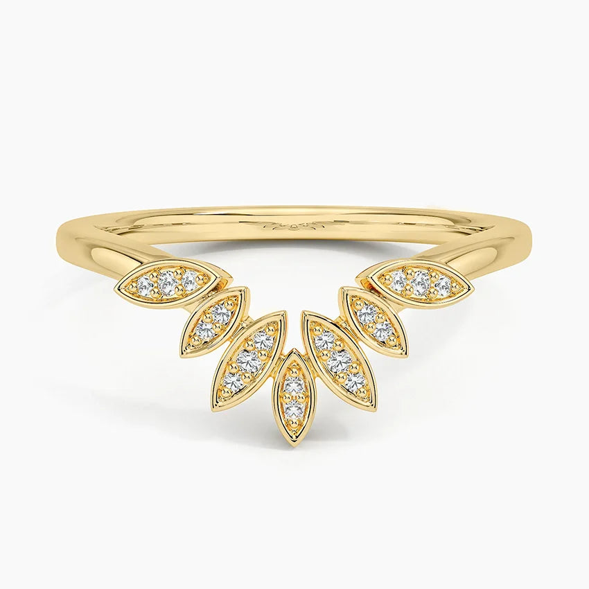 Özel Tasarım 0,10 Karat Yuvarlak Kesim Laboratuvar Pırlanta Yüzük 18K - Bold Diamonds