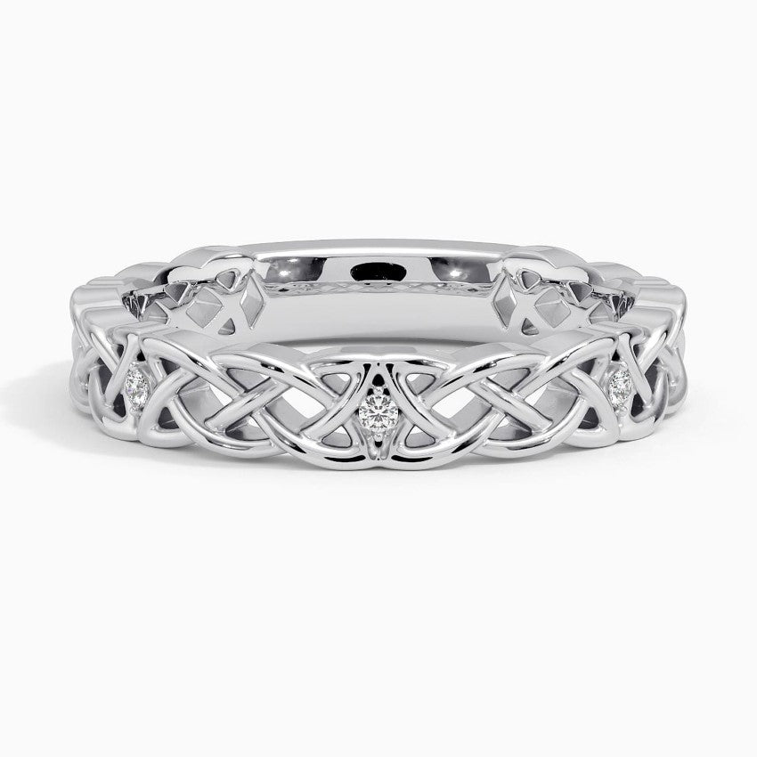 Özel Tasarım Alyans 0,10 Karat Baget Kesim Laboratuvar Pırlanta Yüzük 18K - Bold Diamonds