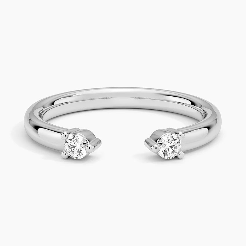 Tamamlayıcı 0,20 Karat Yuvarlak Kesim Laboratuvar Pırlanta Yüzük 18K - Bold Diamonds