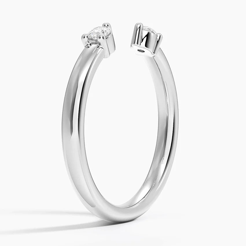 Tamamlayıcı 0,20 Karat Yuvarlak Kesim Laboratuvar Pırlanta Yüzük 18K - Bold Diamonds