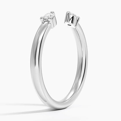 Tamamlayıcı 0,20 Karat Yuvarlak Kesim Laboratuvar Pırlanta Yüzük 18K - Bold Diamonds