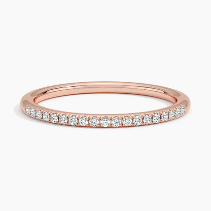 Yarım Tur Alyans 0,20 Karat Yuvarlak Kesim Laboratuvar Pırlanta Yüzük 18K - Bold Diamonds