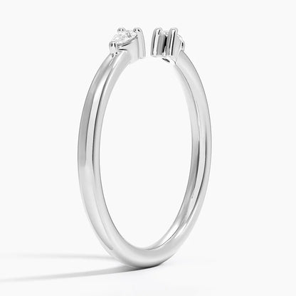 Tamamlayıcı 0,20 Karat Damla Kesim Laboratuvar Pırlanta Yüzük 18K - Bold Diamonds