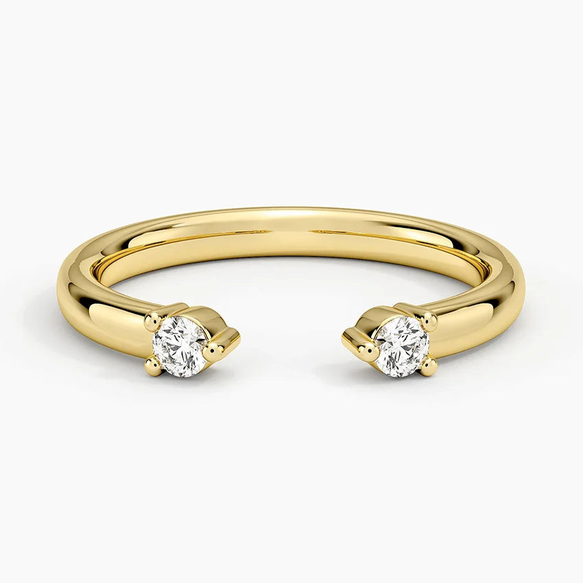 Tamamlayıcı 0,20 Karat Yuvarlak Kesim Laboratuvar Pırlanta Yüzük 18K - Bold Diamonds