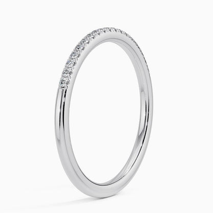 Yarım Tur Alyans 0,20 Karat Yuvarlak Kesim Laboratuvar Pırlanta Yüzük 18K - Bold Diamonds