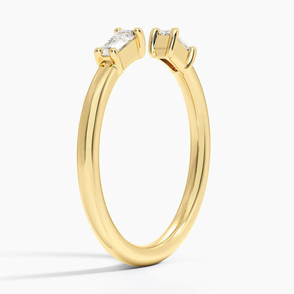 Tamamlayıcı 0,20 Karat Baget Kesim Laboratuvar Pırlanta Yüzük 18K - Bold Diamonds