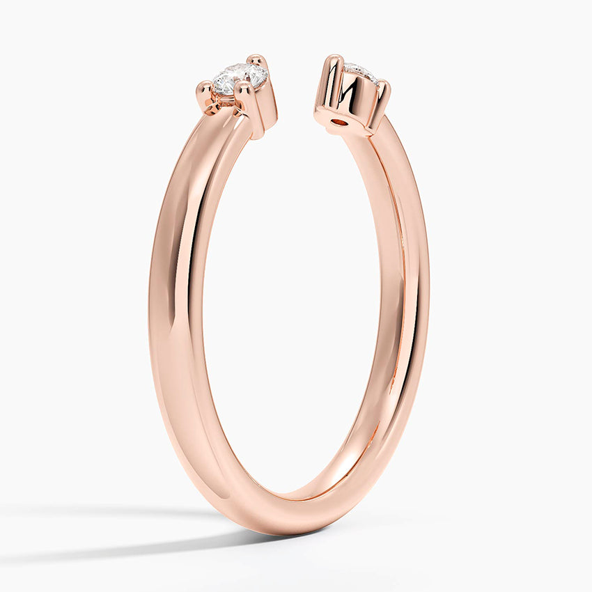 Tamamlayıcı 0,20 Karat Yuvarlak Kesim Laboratuvar Pırlanta Yüzük 18K - Bold Diamonds