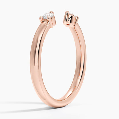 Tamamlayıcı 0,20 Karat Yuvarlak Kesim Laboratuvar Pırlanta Yüzük 18K - Bold Diamonds