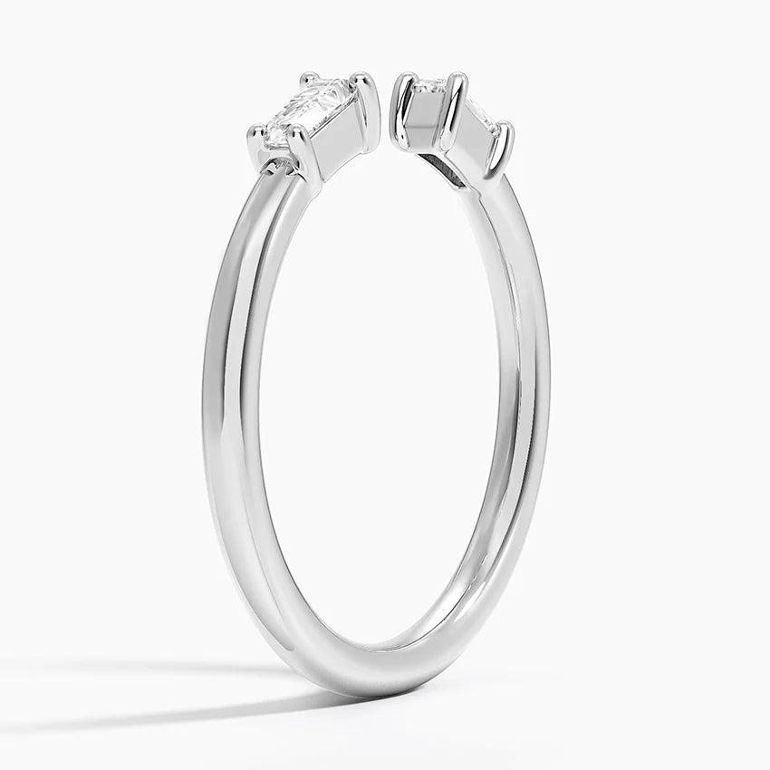 Tamamlayıcı 0,20 Karat Baget Kesim Laboratuvar Pırlanta Yüzük 18K - Bold Diamonds