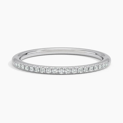 Yarım Tur Alyans 0,20 Karat Yuvarlak Kesim Laboratuvar Pırlanta Yüzük 18K - Bold Diamonds