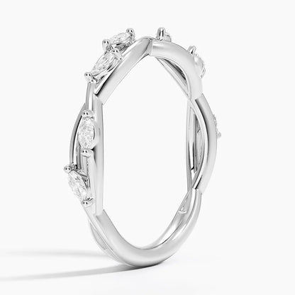 Özel Tasarım 0,25 Karat Marquise Kesim Laboratuvar Pırlanta Yüzük 18K - Bold Diamonds