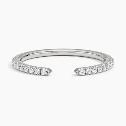 Tamamlayıcı Yüzük 0.25 Karat Yuvarlak Kesim Laboratuvar Pırlanta Yüzük 18K - Bold Diamonds
