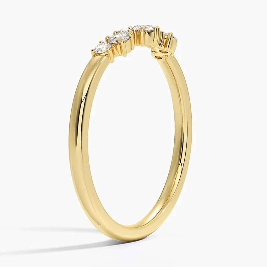 Tamamlayıcı 0,20 Karat Yuvarlak Kesim Laboratuvar Pırlanta Yüzük 18K - Bold Diamonds